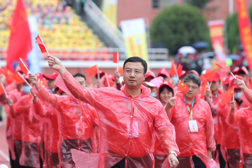 州十運(yùn)會(huì)開(kāi)幕入場(chǎng)儀式。 楊代富攝