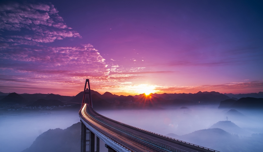 板壩至江底高速公路馬嶺河大橋。貴州省交通運輸廳供圖