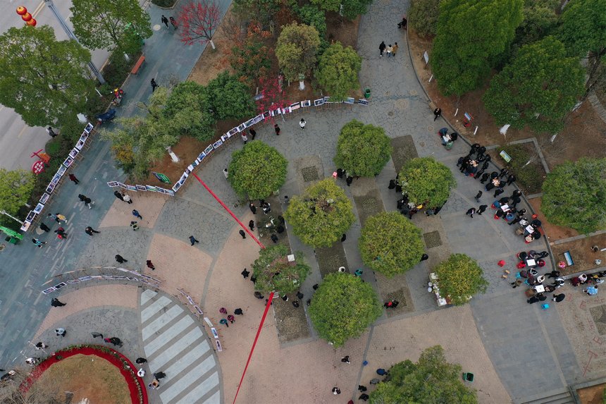 劍河縣舉行的迎春蘭花展活動(dòng)現(xiàn)場(chǎng)。