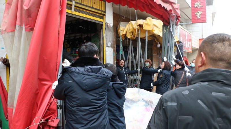 貴州省大方縣馬場鎮環境整治現場。鄭春華攝