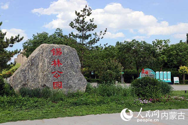 全馬11公里、半馬折返點周邊的錫林公園。 人民網 苗陽攝
