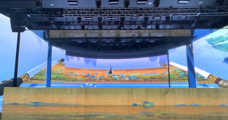 《靈境·只此青綠》數字舞者展現靈動舞姿。趙岍攝