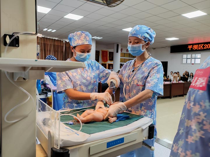 急救演練現場。