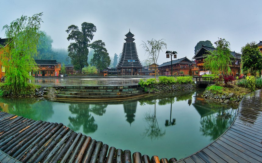 寨沙侗寨。溫戰軍攝