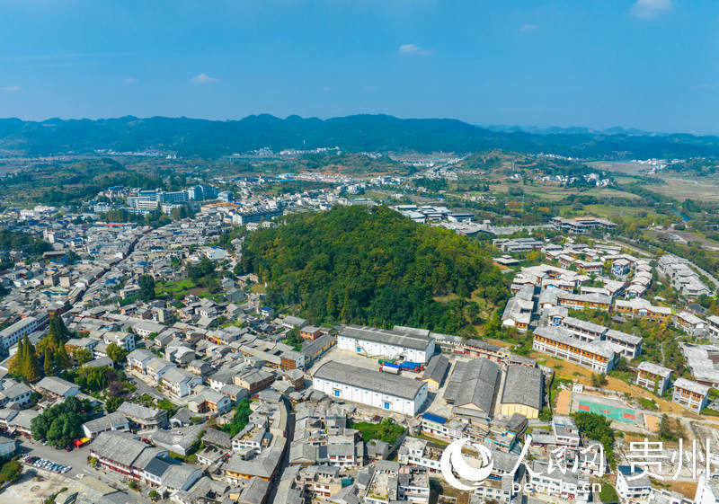 航拍舊州古鎮。人民網 陽茜攝