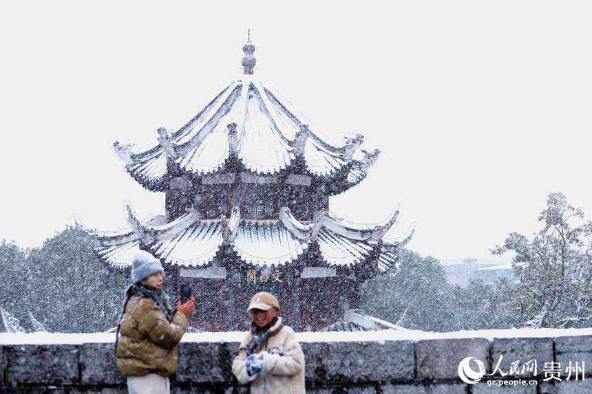 文昌閣雪景。人民網(wǎng) 顧蘭云攝