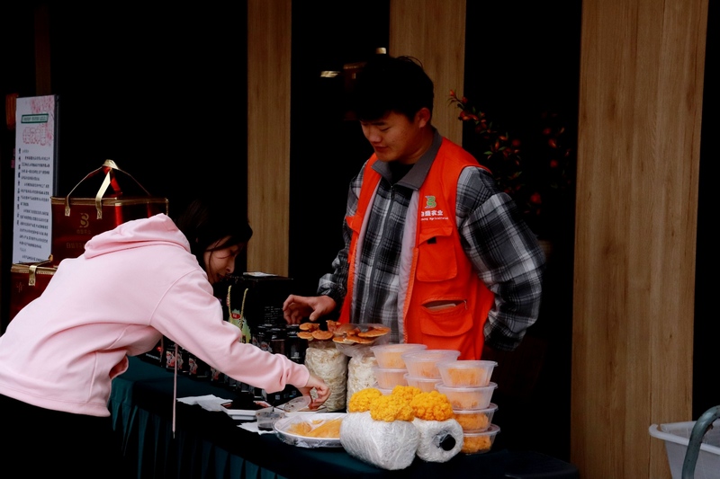 (5)櫻花集市上游客在了解展銷商品（楊洪金攝） (3).jpg