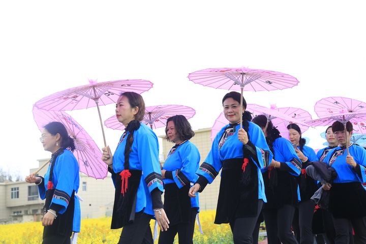 昊禹油菜花走秀。