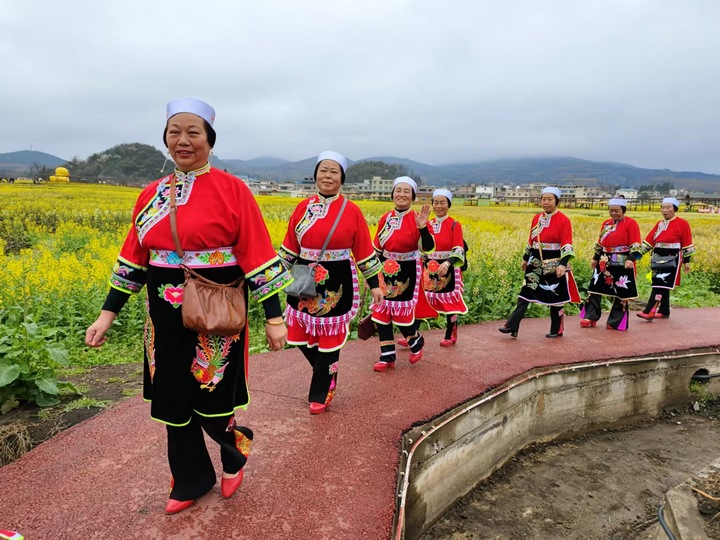 昊禹油菜花走秀。