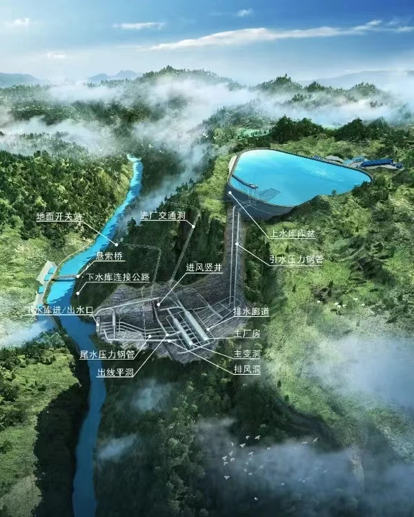 貴陽抽水蓄能電站工程建成效果圖。