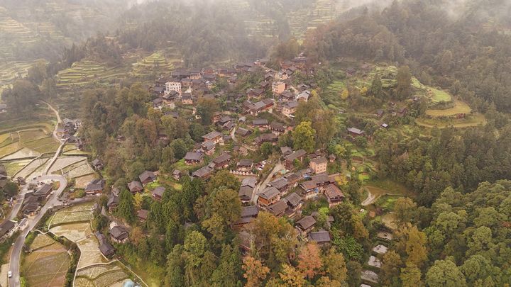 基佑村航拍大景。