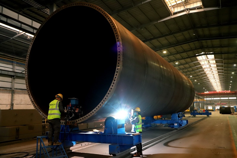 向“新”而行 貴州匯通申發(fā)風(fēng)電塔筒生產(chǎn)線投產(chǎn)。