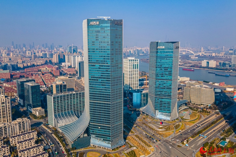 位于徐匯西岸的國際人工智能中心。 人民網記者 王初攝