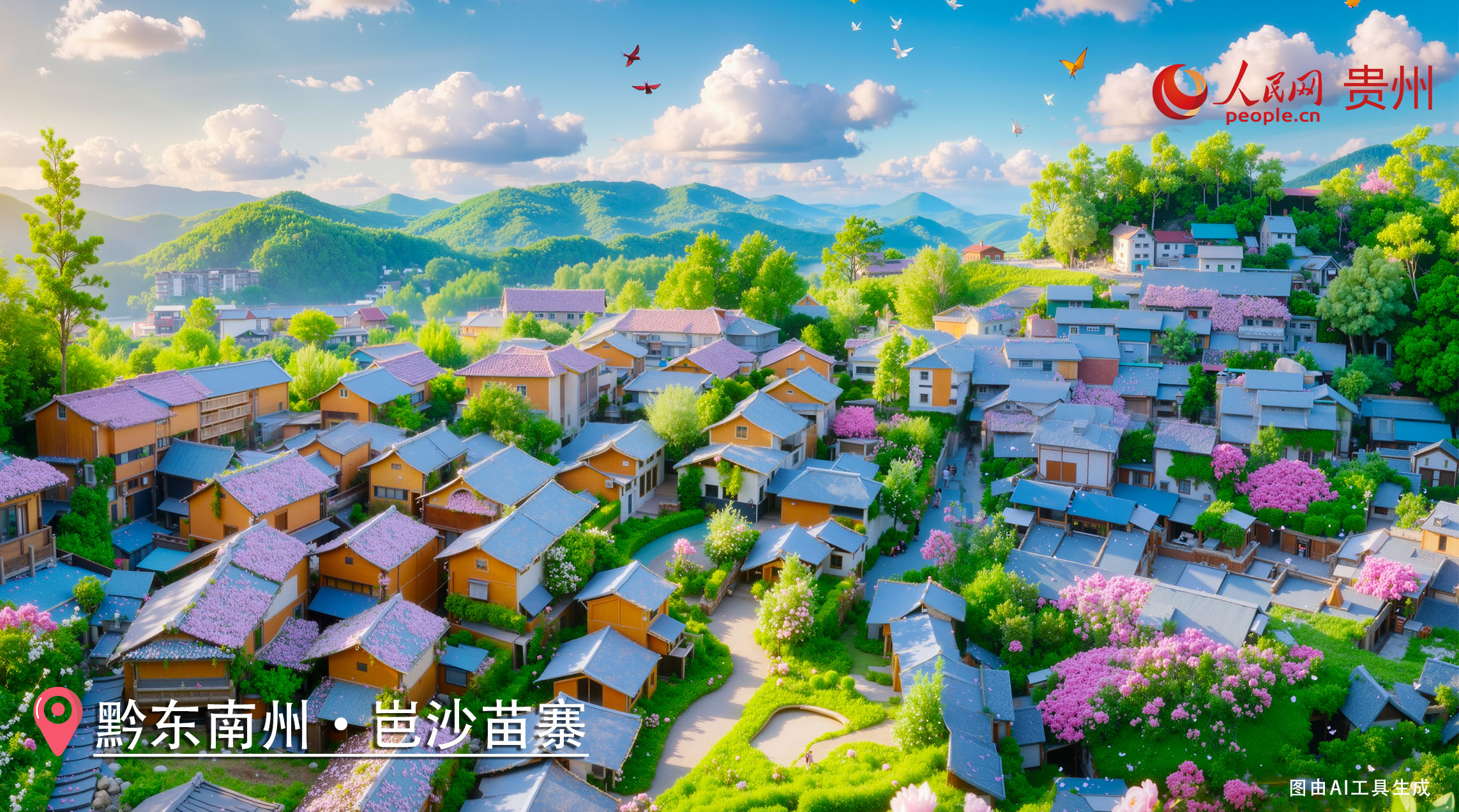 岜沙苗寨。