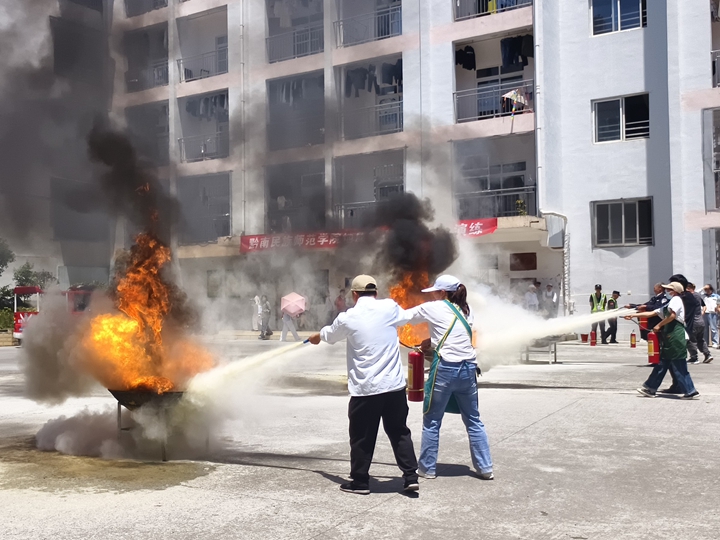 應急演練現場。