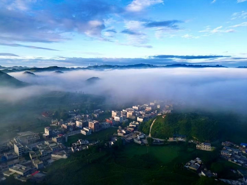 織金縣貓場航拍圖。貓場鎮(zhèn)政府辦提供