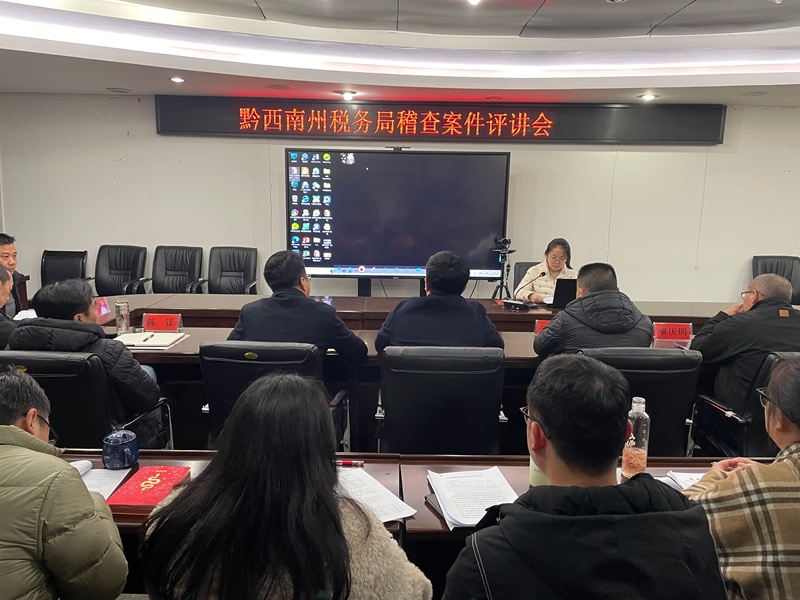 稽查案例講評會上，青年干部輪流分享查辦案件的思路、方法和成效。陳璐攝