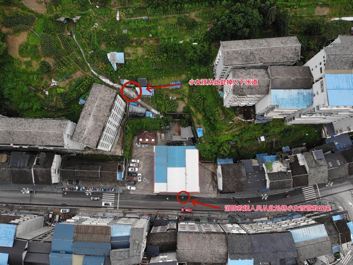 無人機(jī)航拍示意圖。劍河縣消防救援大隊(duì)供圖