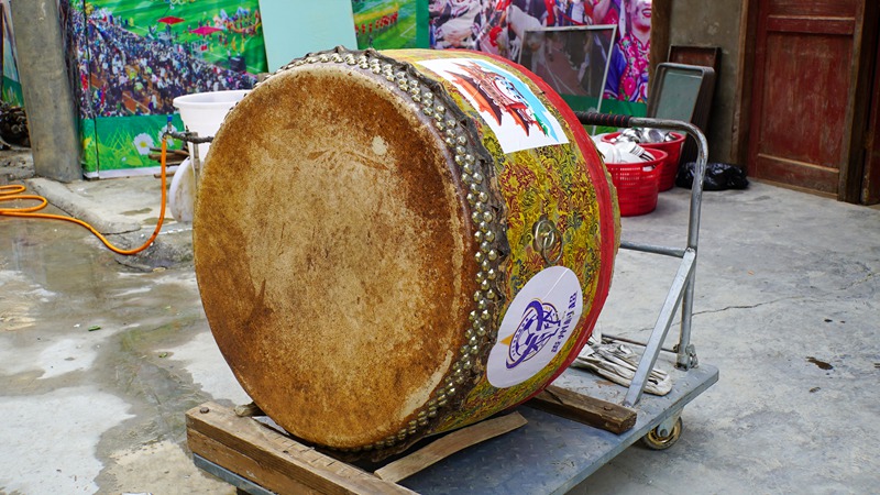 歷經磨難的龍泉井村大鼓。