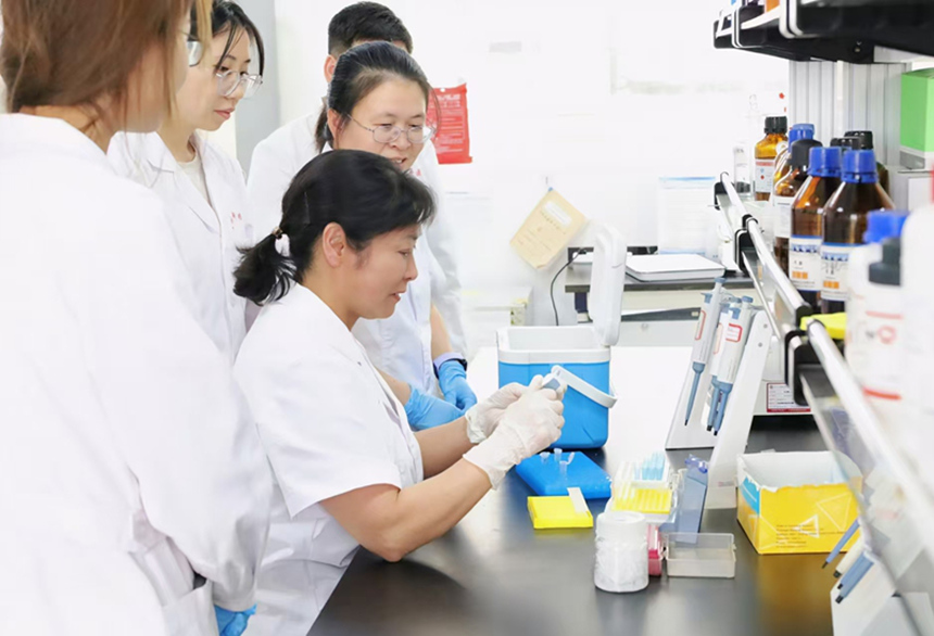 “全國三八紅旗手”周濤帶領團隊潛心鉆研中藥材種植技術。貴州中醫藥大學供圖