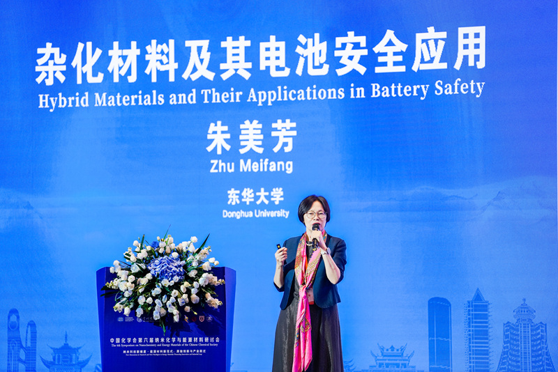 朱美芳作報告。