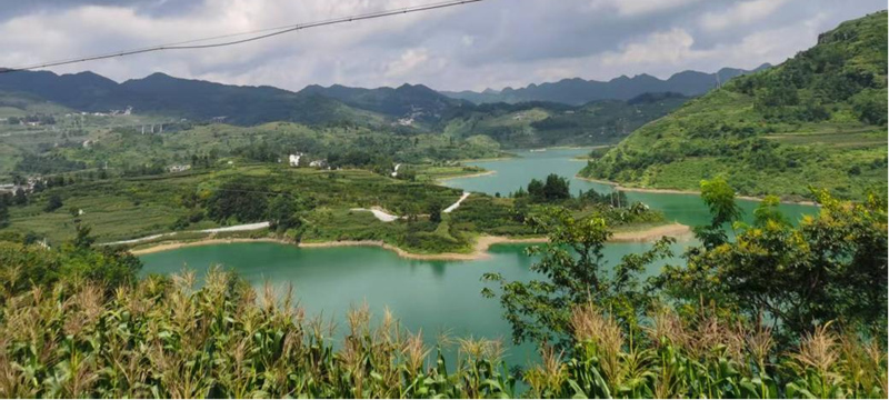 錦鐘村好山好水好田美景。丁杰幃攝
