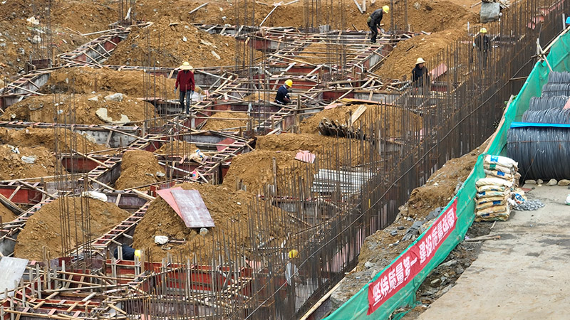 金沙農業糧食倉儲建設項目建設現場。