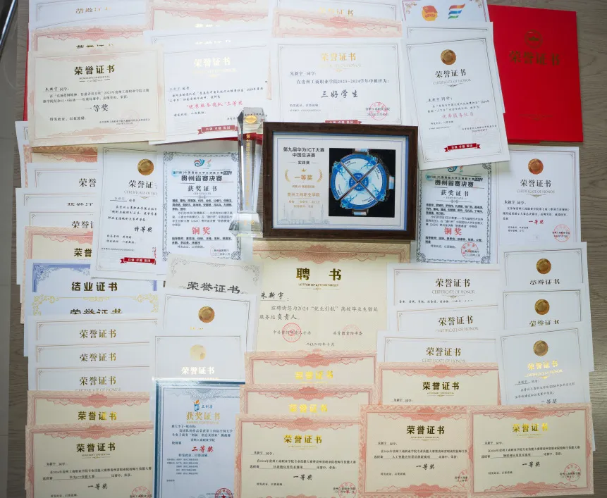 朱新宇獲獎證書。