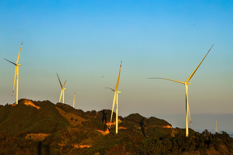 大亭風力發電一景。