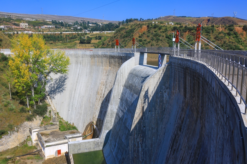 除險加固后的中水鎮新華水庫新面貌。彭凱攝
