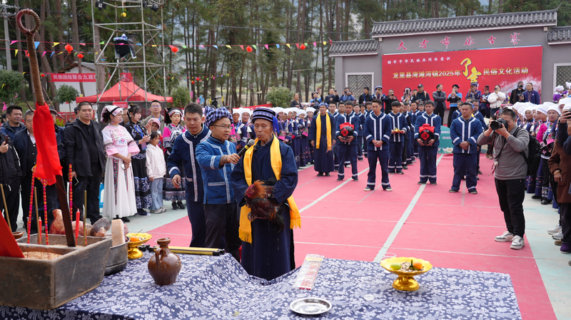 布依族“了年祭樹”大典。