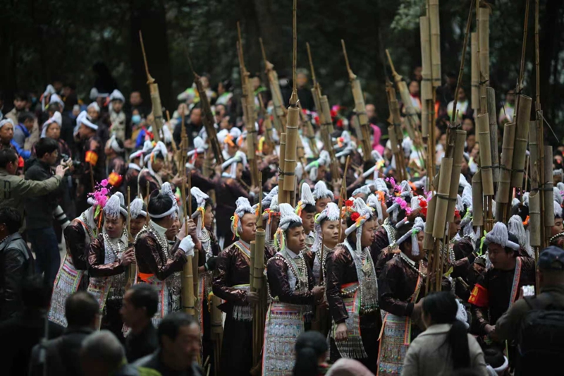 1、岜沙苗寨蘆笙節(jié)往年活動(dòng)現(xiàn)場(chǎng)。