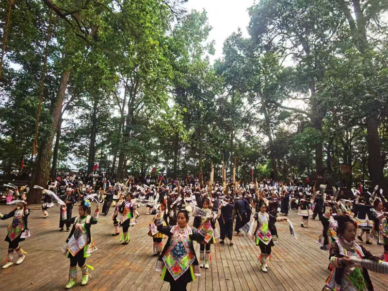 3、岜沙苗寨蘆笙節(jié)往年活動(dòng)現(xiàn)場(chǎng)。