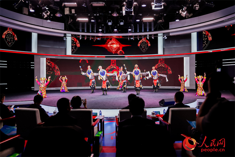 藏戲《文成公主》選段表演。人民網(wǎng) 馬可欣攝