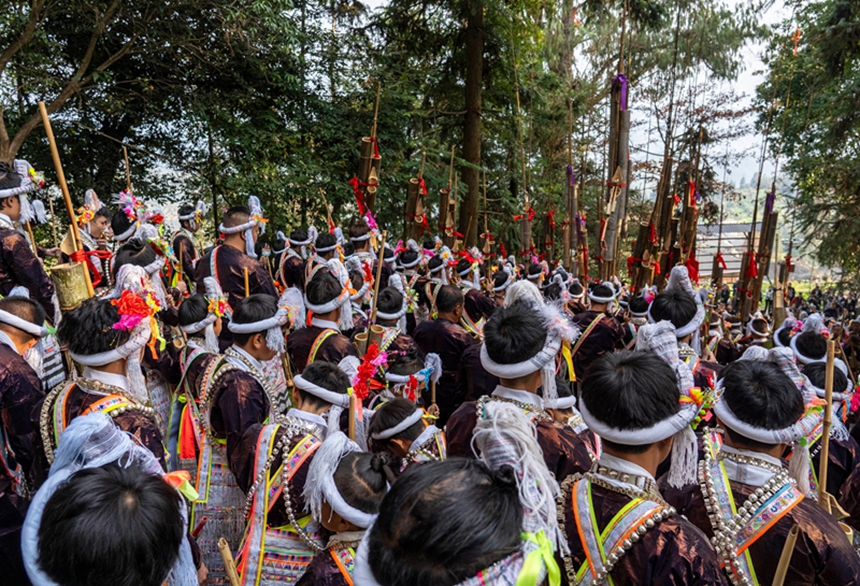 岜沙苗寨蘆笙節(jié)。