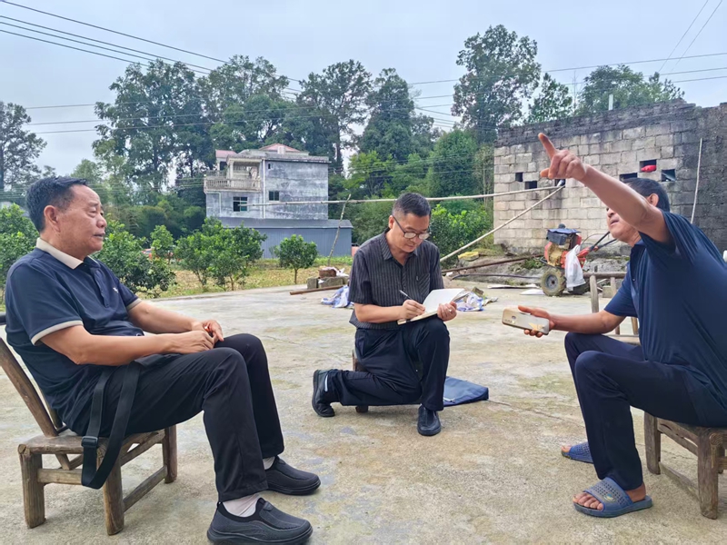 作協會員深入田間地頭采訪。