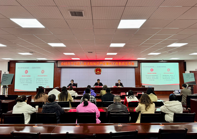 安順市平壩區人民法院召開知識產權審判工作新聞發布會。