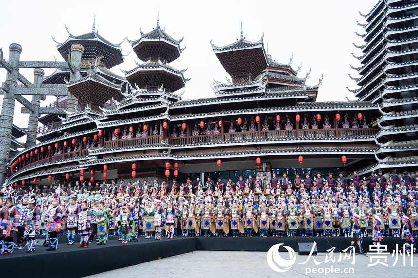 侗族大歌賀新歲。人民網 陽茜攝