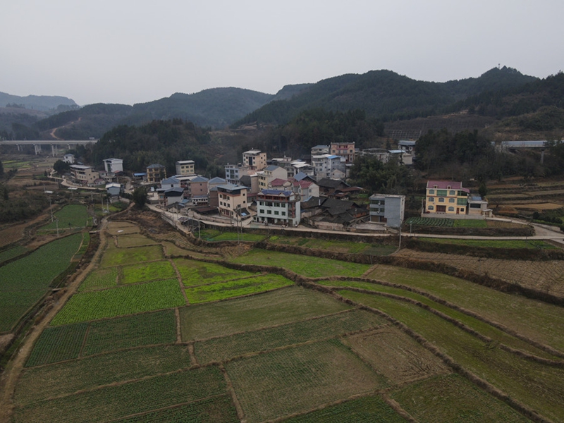 7、岑鞏縣羊橋土家族鄉(xiāng)龍灣村一角。（吳鈺瑩 攝）