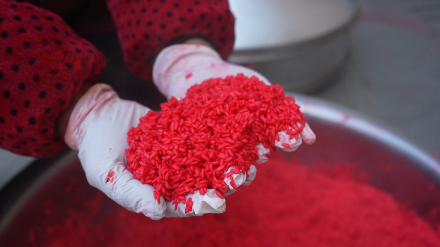 已制成的紅米。