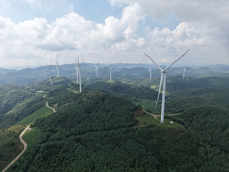 風力發電。郵儲銀行貴州省分行供圖