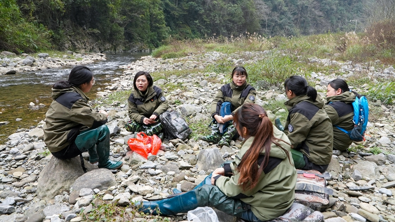 5 貴州大沙河國(guó)家級(jí)自然保護(hù)區(qū)護(hù)林員在開(kāi)展巡護(hù)工作。