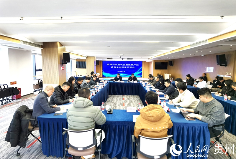 貴州省大數據局召開數據企業座談會暨數據產業政策免申即享兌現會。人民網記者 王秀芳攝