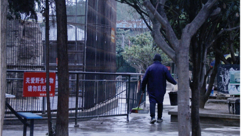 凱里市動物園正在采取防寒保暖措施。