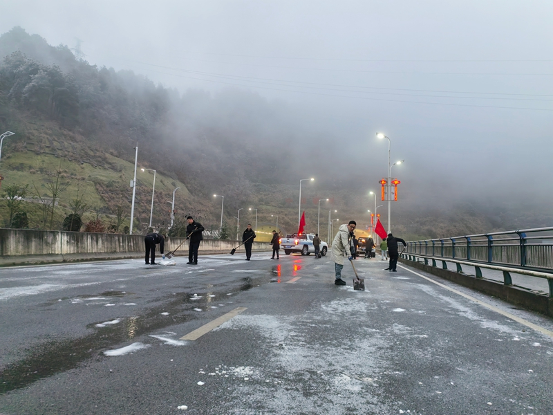 3 圖為:組織黨員干部職工和環衛工人在一線對城區主要交通路口開展除雪保暢通工作 (10)