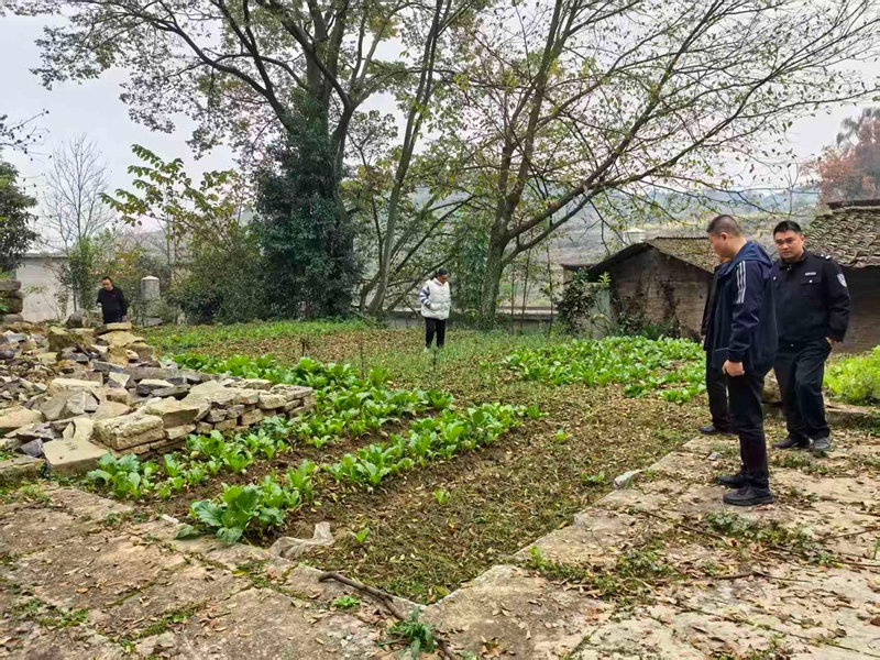 圖為：多部門聯合走訪排查