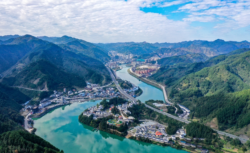 1-山水劍河城(無人機照片)。戴正國 攝