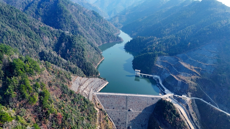 已建成蓄水的地豆水庫。（姜澤光 攝）