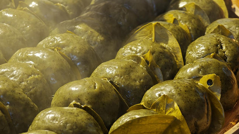 貴州玉屏:非遺棉菜粑飄香迎新春。