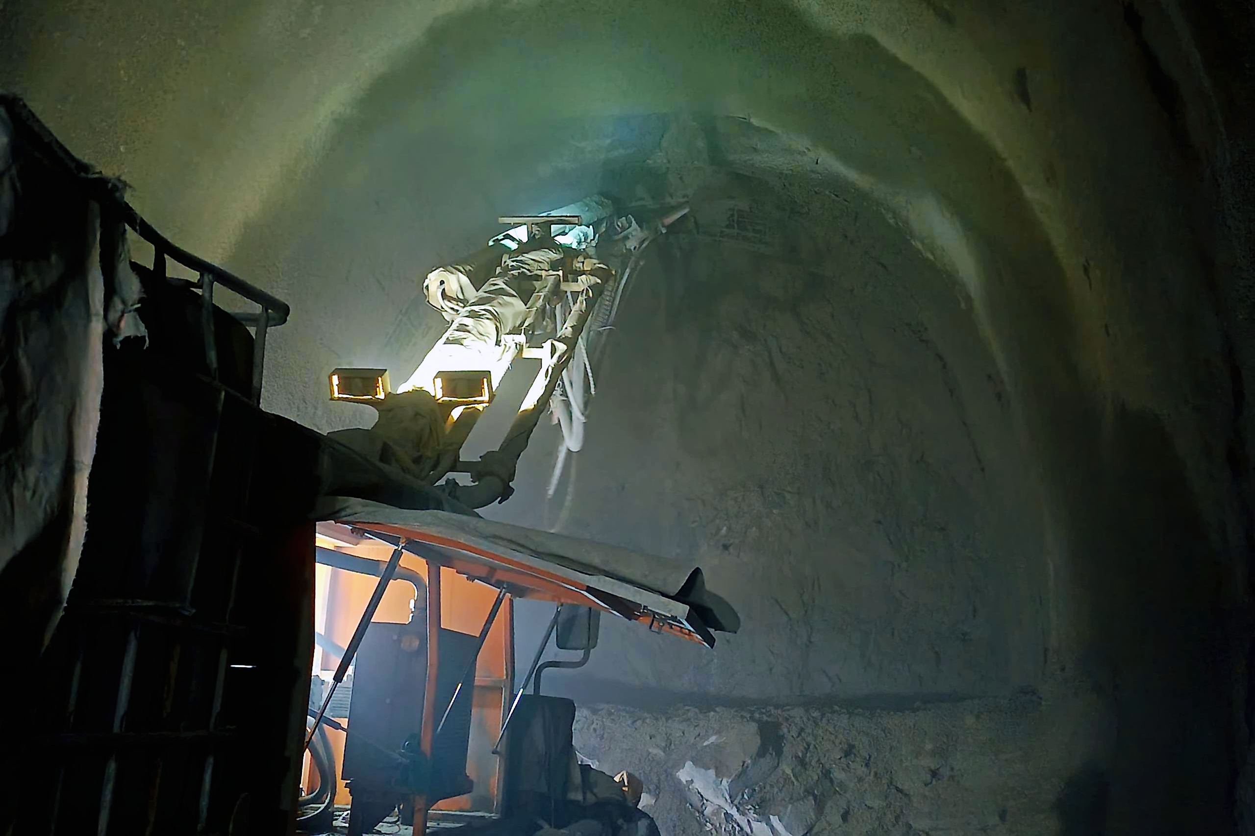 圖為隧道施工現場。